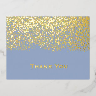 Silver Foil Wedding Thank You Holiday Postcard