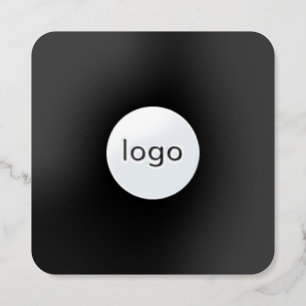 Silver Foil Your Custom Logo Professional Square Business Cards