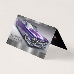 Silver Folded four[sided Classic Car Business Card