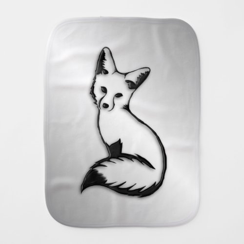 Silver Fox Baby Burp Cloth