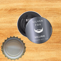 Silver fox birthday beard men guys gray trendy bottle opener