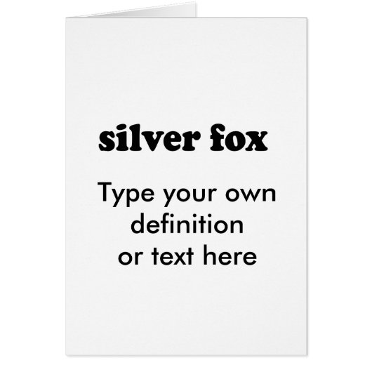 SILVER FOX CARDS (Front)