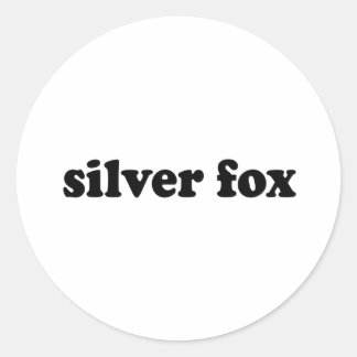 SILVER FOX CLASSIC ROUND STICKER