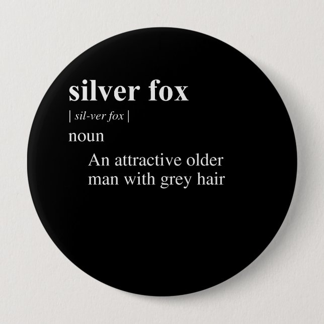 SILVER FOX DEFINITION BUTTON (Front)