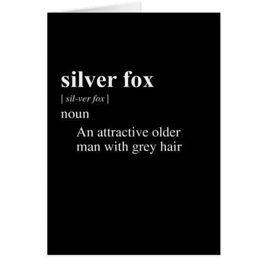 SILVER FOX DEFINITION CARDS (Front)