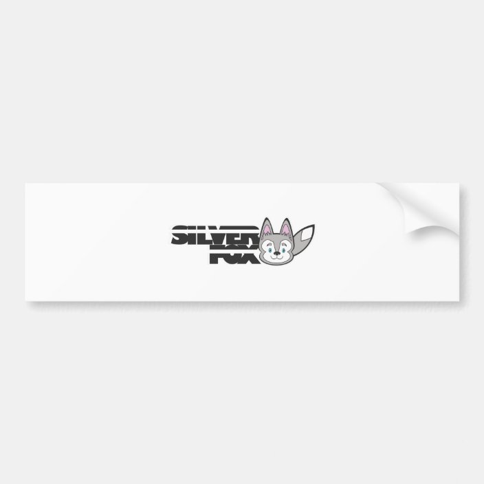 Silver fox logo bumper sticker | Zazzle.com