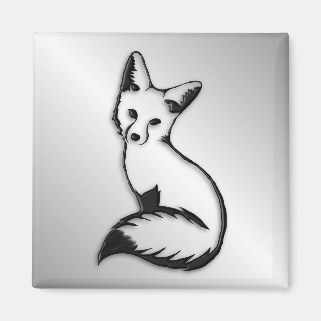 Silver Fox Magnet (Front)