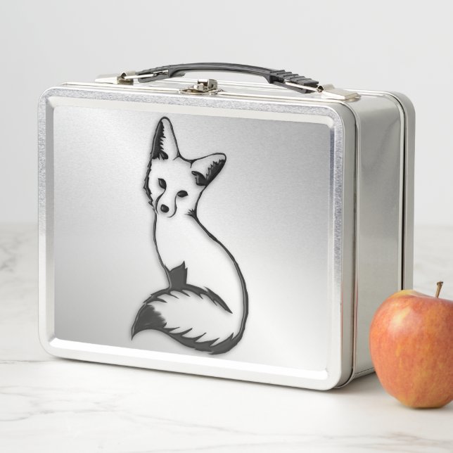 Silver Fox Metal Lunch Box (In Situ)