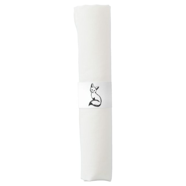 Silver Fox Napkin Bands (Front)