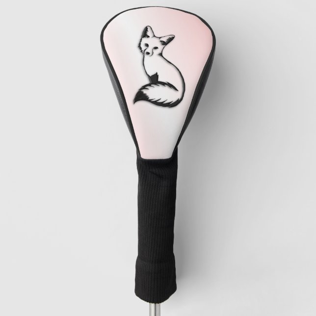 Silver Fox Pink Golf Head Cover (Front)