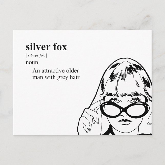 SILVER FOX POSTCARD (Front)