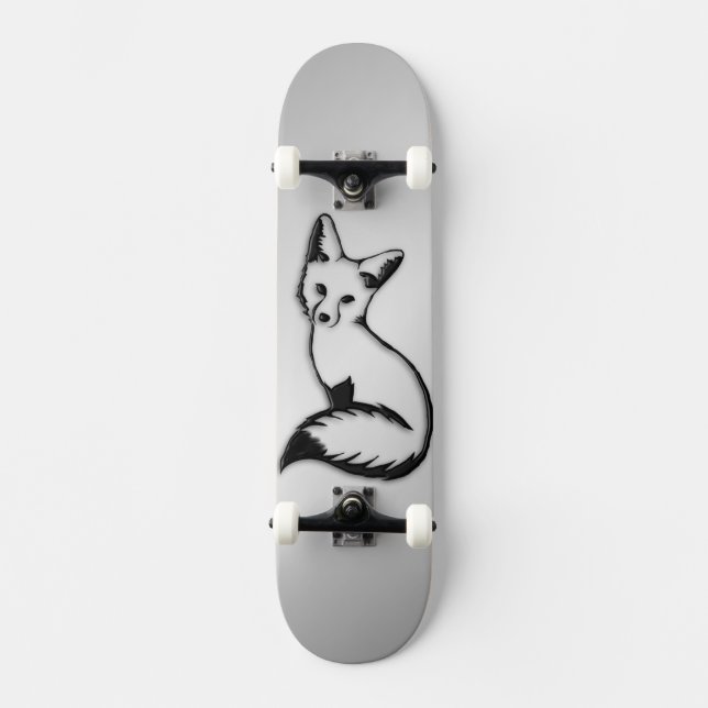 Silver Fox Skateboard Deck (Front)
