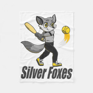 Silver Foxes Softll  Fleece Blanket