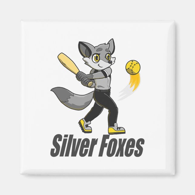 Silver Foxes Softll  Magnet (Front)