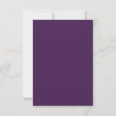Silver Frame Abstract Plum Teal Flowing Ink Invitation (Back)