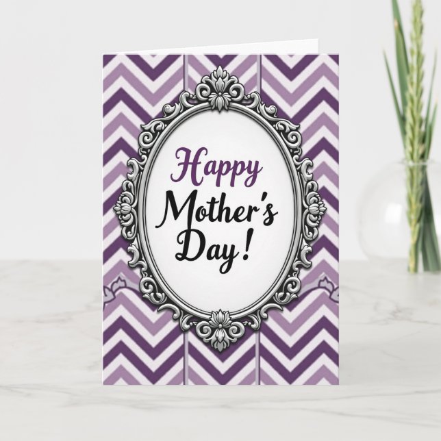 Silver Frame Mothers Day Card (Front)