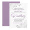 Silver Frills Simple Purple Gray & White Wedding