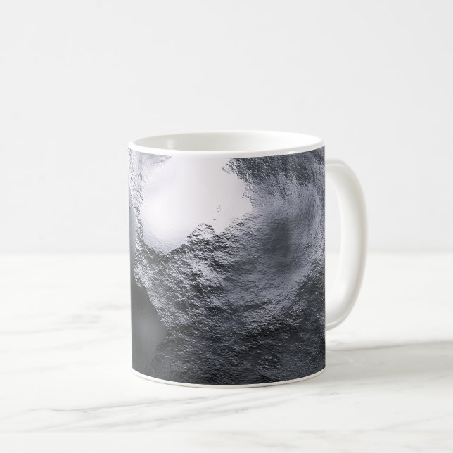 Silver Frost Abstract Coffee Mug (Front Right)