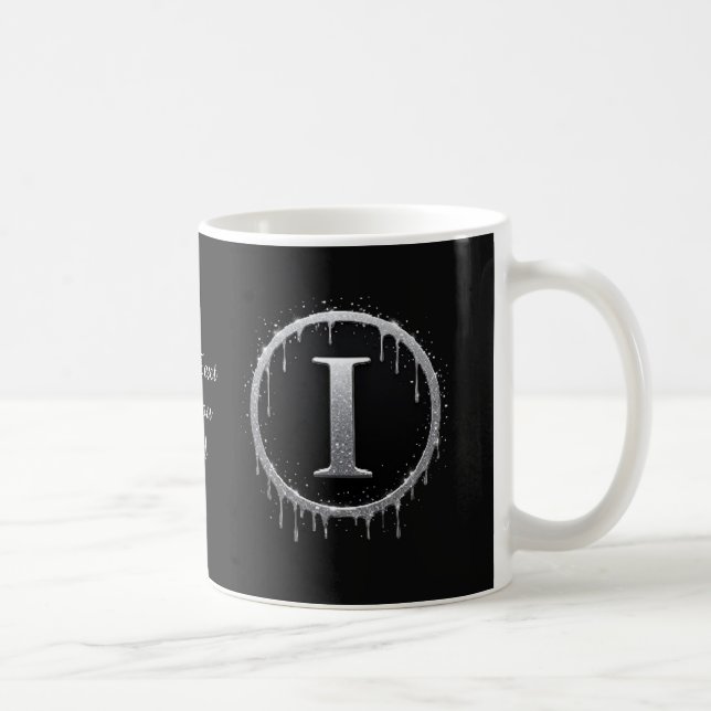 Silver Frosted Letter I Coffee Mug (Right)