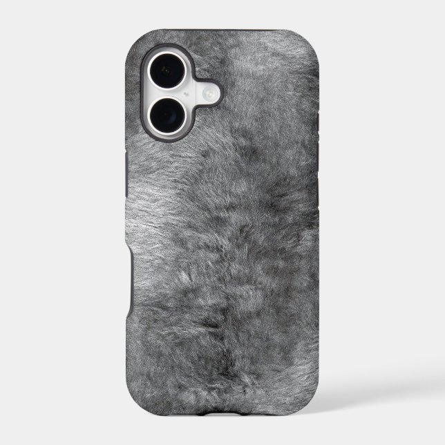 Silver Fur Iphone Case (Back)