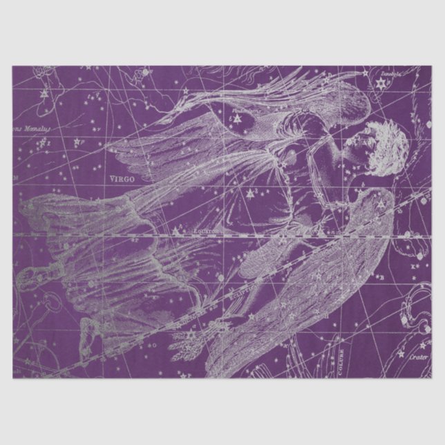 Silver Galaxy Star Map Series Design 11 Tissue Paper (Front)