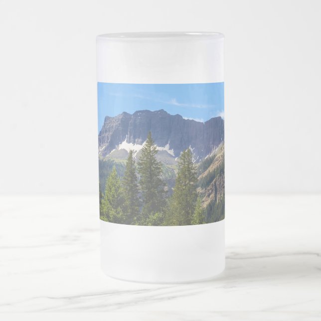 Silver Gate Montana Frosted Glass Beer Mug (Center)
