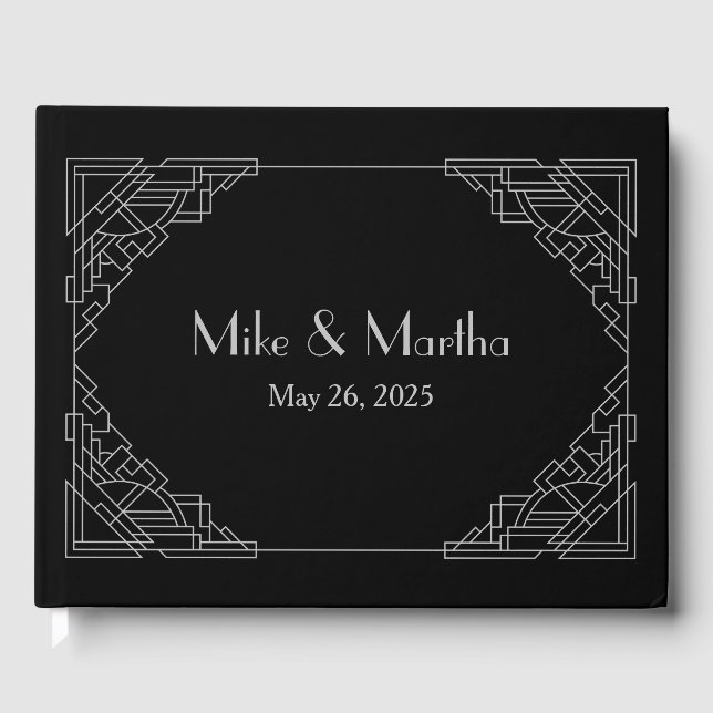 Silver Gatsby Guest Book (Front)