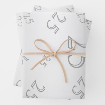 Silver Gem & Glitter 25th Birthday Party Wrapping Paper Sheets by shm_graphics at Zazzle