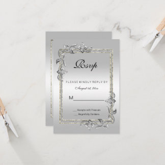 Silver Gem & Glitter 25th Wedding Anniversary