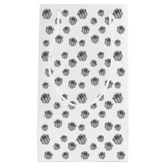 Silver Gift Boxes Elegant Holiday Premium Party Small Gift Bag