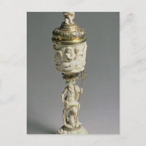 Silver gilt and carved ivory goblet postcard