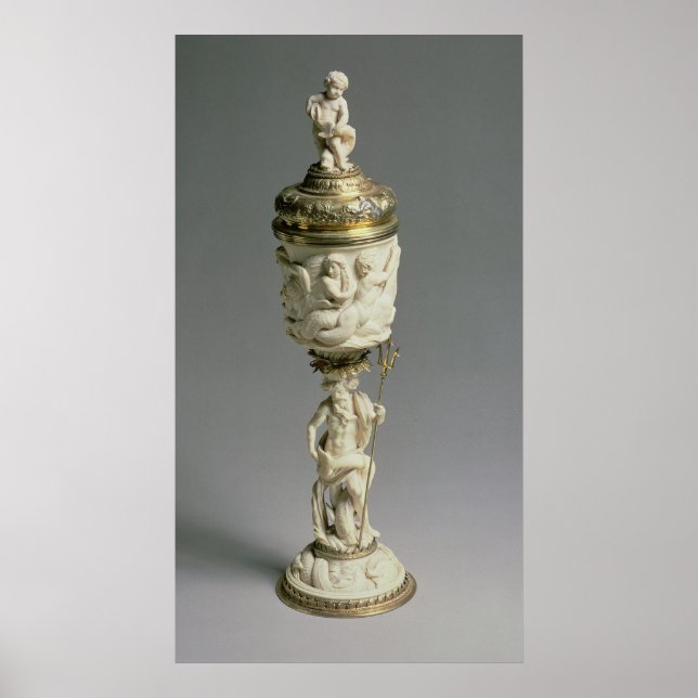 Silver gilt and carved ivory goblet poster (Front)
