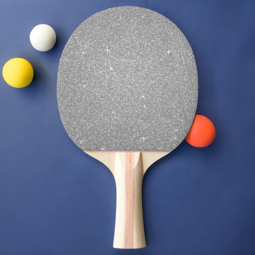 Silver Girly Glitter and Sparkle Ping Pong Paddle