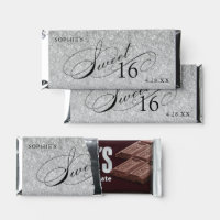 Silver Glam Glitter Sweet 16 Personalized