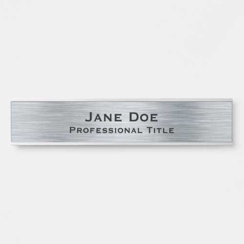 Silver Glam Long Professional Office Door Sign