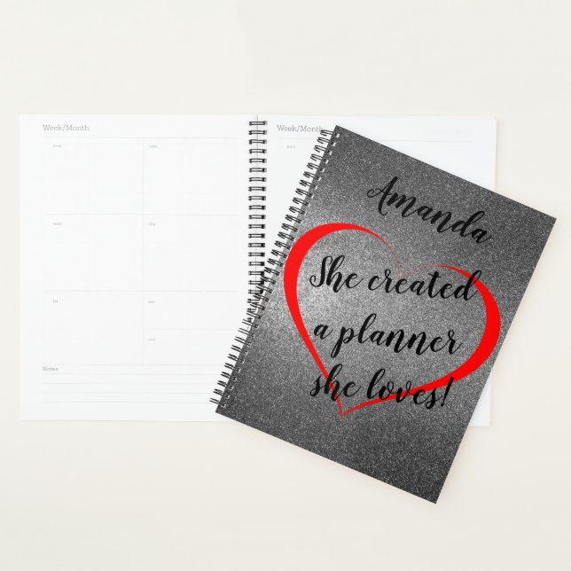 Silver Glam Planner She Loves, Her Way (Display)