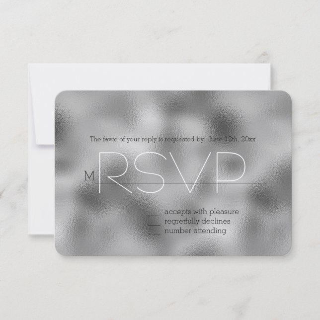 Silver Glam RSVP (Front)
