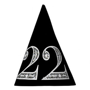 Silver Glamorous 2022 New Years Eve Party Hat