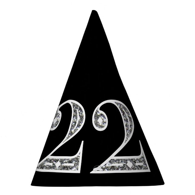 Silver Glamorous 2022 New Years Eve Party Hat (Right)