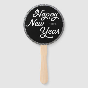 Silver Glamorous New Years Eve Photo Prop Hand Fan