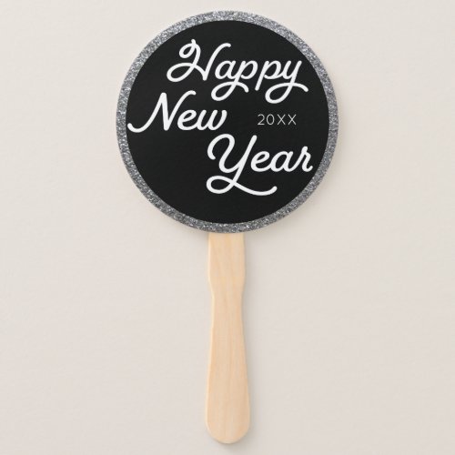Silver Glamorous New Years Eve Photo Prop Hand Fan