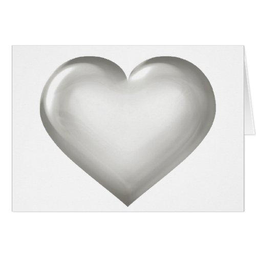 Silver Glass Heart