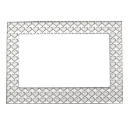 Silver Glass Hearts Magnetic Picture Frame