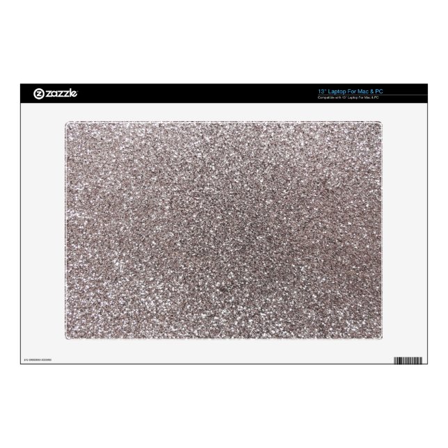 Silver glitter 13" laptop skin (Product)