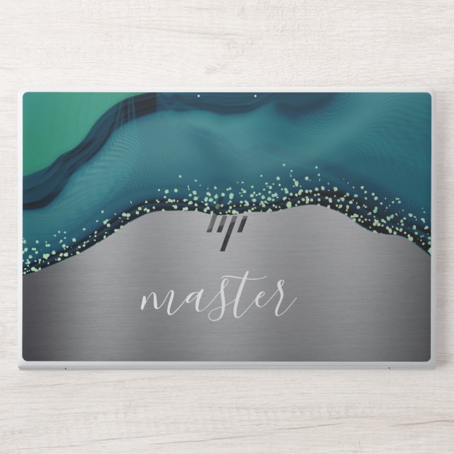 silver glitter agate HP EliteBook 850  HP Laptop Skin (Front)