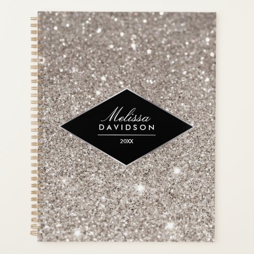 Silver Glitter and Glamour Appointment Book Planner