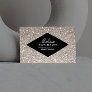 Silver Glitter and Glamour Beauty Business Card