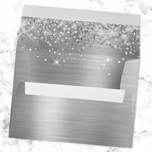 Silver Glitter and Ombre Foil Envelope (Creator Uploaded)