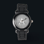 Silver Glitter and Sparkle Monogram Luxury Watch<br><div class="desc">Silver Faux Glitter and Sparkle Elegant Monogram Watch. This Watch can be customized to include your initial and first name. The Glitter Watch makes a great Bridal Shower,  Birthday Party or Bachelorette Party gift for that special person who loves pink.</div>