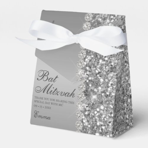 Silver Glitter Bat Mitzvah